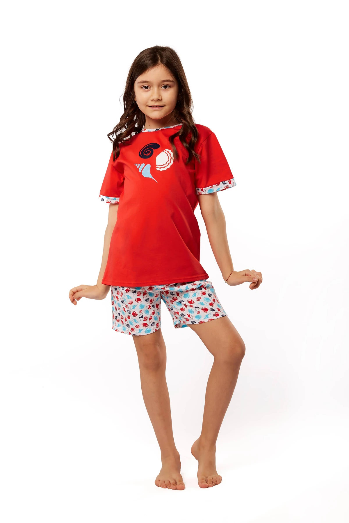 Pijama de fetite-Rosu-4/5 ani